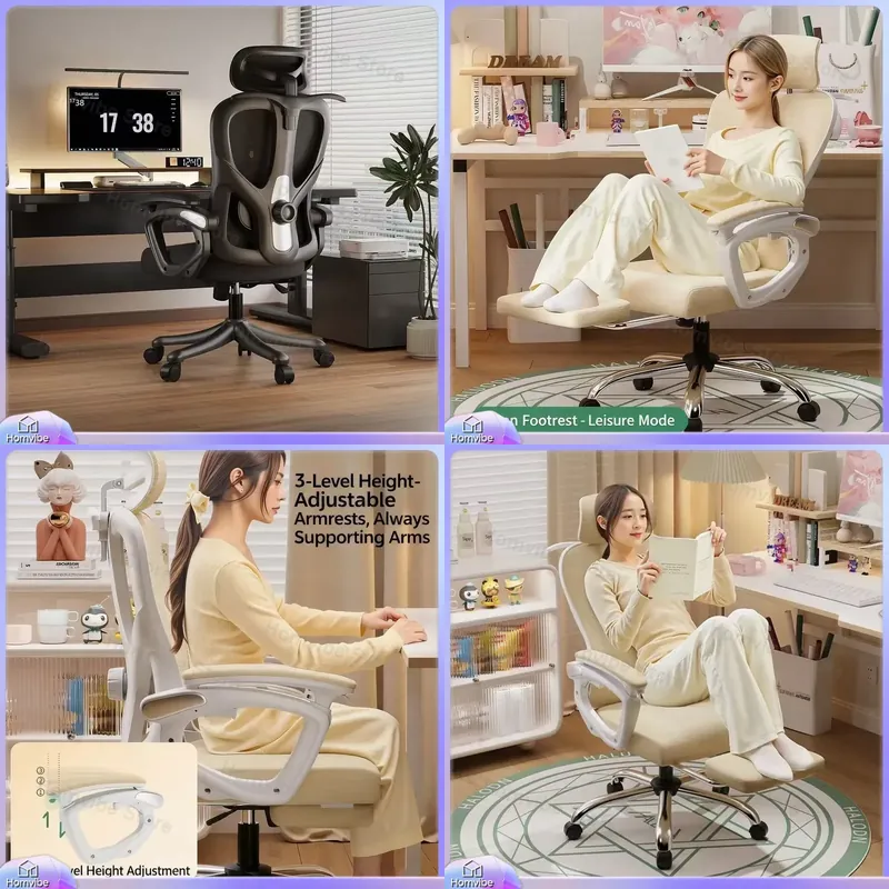 Pc Gaming Chair - Silla de Juego Ergonómica con Soporte
