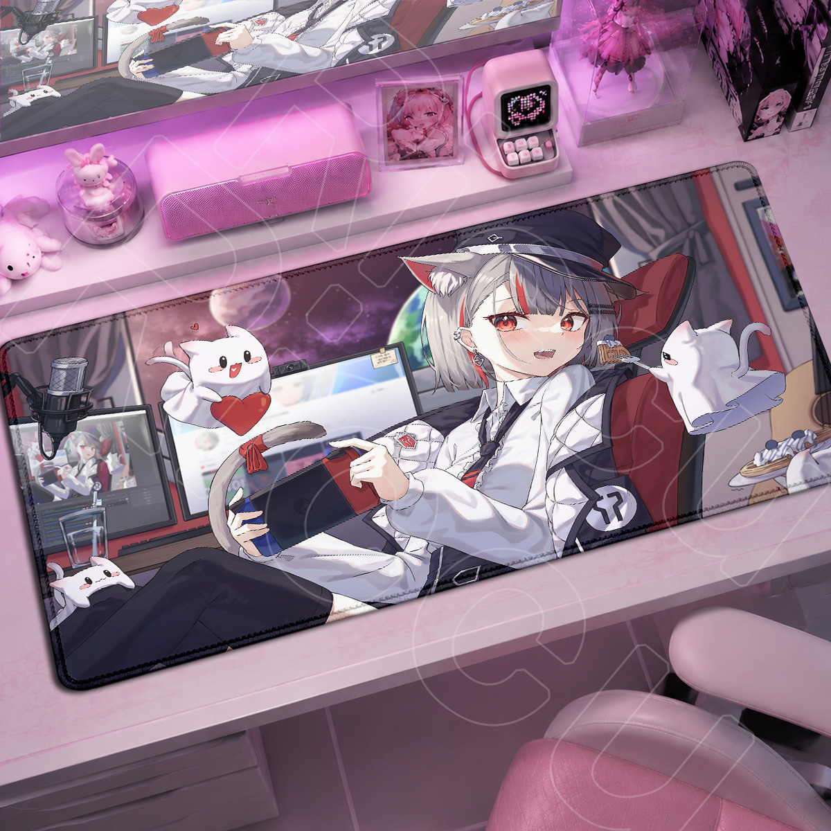 Pc Gaming Girl - Alfombrilla de ratón Kawaii Girl Neneko