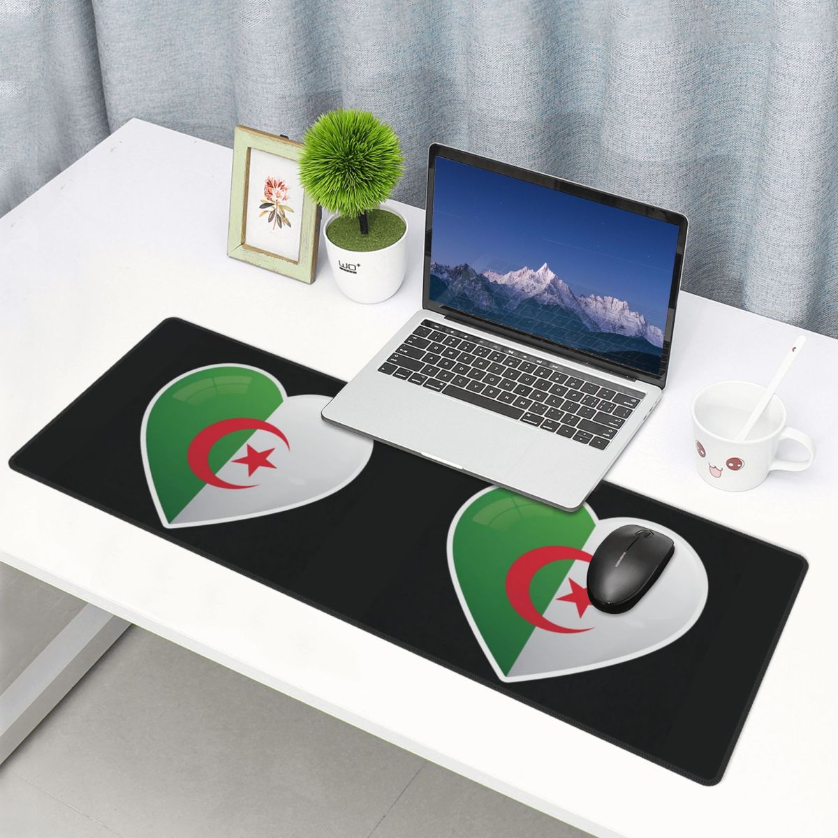 Pc Gaming Icon - Alfombrilla de Ratón Grande con Bandera