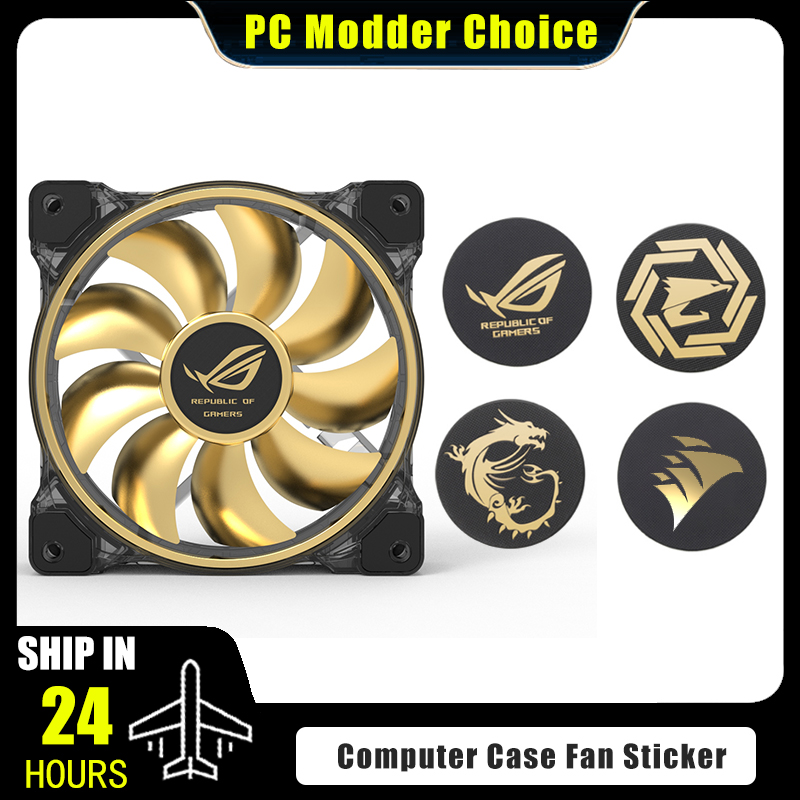 Pc Gaming Essentials - Pegatina con logotipo de ventilador de