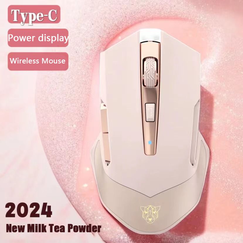 Pc Gaming Pink - Ratón inalámbrico tipo C para niñas,