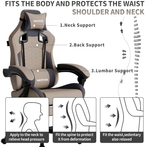 Silla Gaming con Masaje, Silla - Pc Gaming Chair reseña y precio