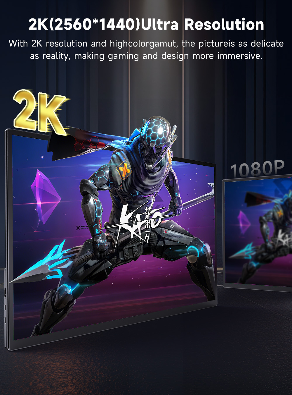 Monitor portátil UPERFECT de 2 - Pc Gaming Y Monitor reseña y precio