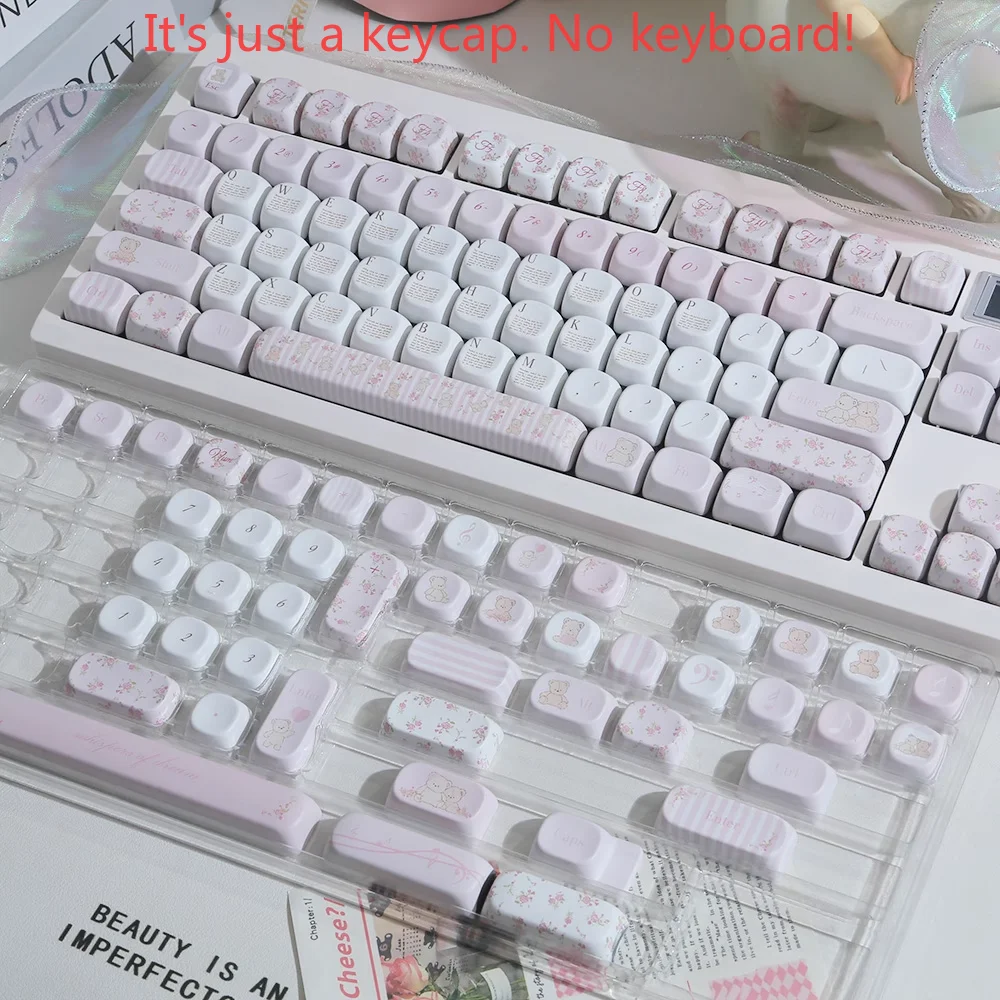Juego de teclas de pequeño oso - Pc Gaming Pink reseña y precio
